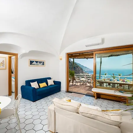 Flower Power - For 6 Guests With Parking, Terrace And Seaview - 2 Bathrooms And 3 Bedrooms * Positano