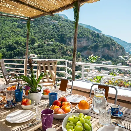 Flower Power - For 6 Guests With Parking, Terrace And Seaview - 2 Bathrooms And 3 Bedrooms Appartamento Positano