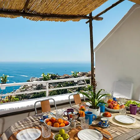 Flower Power - For 6 Guests With Parking, Terrace And Seaview - 2 Bathrooms And 3 Bedrooms Positano