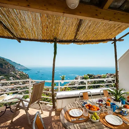 Flower Power - For 6 Guests With Parking, Terrace And Seaview - 2 Bathrooms And 3 Bedrooms * Positano